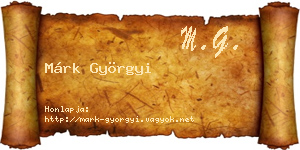 Márk Györgyi névjegykártya