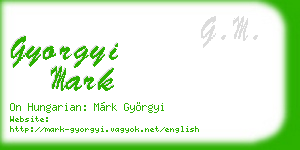 gyorgyi mark business card